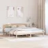 Cadru de pat cu headboard Maro 200 x 200 cm Lemn masiv de pin GartenMobel Dekor