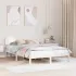 Cadru de pat cu headboard natural 150 x 200 cm GartenMobel Dekor