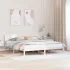 Cadru de pat cu headboard Alb 180 x 200 cm GartenMobel Dekor