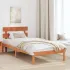 Cadru de pat cu headboard Maro 100 x 200 cm Lemn masiv de pin GartenMobel Dekor