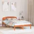 Cadru de pat cu headboard Maro 120 x 190 cm Lemn masiv de pin GartenMobel Dekor