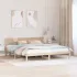 Cadru de pat cu headboard Alb 180 x 200 cm GartenMobel Dekor