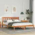 Cadru de pat cu headboard Alb 140 x 200 cm Lemn masiv de pin GartenMobel Dekor