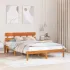 Cadru de pat cu headboard Maro 140 x 200 cm Lemn masiv de pin GartenMobel Dekor
