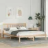 Cadru de pat cu headboard Alb 140 x 200 cm Lemn masiv de pin GartenMobel Dekor