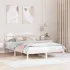 Cadru de pat cu headboard Maro 140 x 200 cm Lemn masiv de pin GartenMobel Dekor