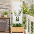 Panou Decorativ de Grădină Argintiu 50 x 140 cm Oțel inoxidabil GartenMobel Dekor