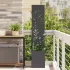 Ghiveci de Grădină cu Panou Decorativ Argintiu 50 x 140 cm GartenMobel Dekor