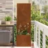 Ghiveci de Grădină cu Panou Decorativ Alb 50 x 140 cm GartenMobel Dekor