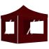 Cort de petrecere pliabil cu pereți, roșu vin, 3x3 m, aluminiu GartenMobel Dekor