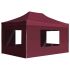 Cort de petrecere pliabil cu pereți, roșu vin, 3x3 m, aluminiu GartenMobel Dekor