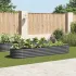 Strat înălțat de grădină, gri, 400x80x81 cm, oțel galvanizat GartenMobel Dekor