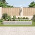 Strat înălțat de grădină argintiu 320x80x81 cm oțel galvanizat GartenMobel Dekor
