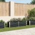 Strat înălțat de grădină antracit 320x40x45 cm oțel galvanizat GartenMobel Dekor