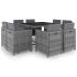 Set mobilier de exterior cu perne, 9 piese, antracit, poliratan GartenMobel Dekor
