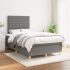 Pat box spring cu saltea, negru, 120x200 cm, textil GartenMobel Dekor