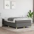 Pat box spring cu saltea, gri închis, 90x200 cm, textil GartenMobel Dekor