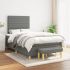 Pat continental cu saltea, gri deschis, 120x200 cm, textil GartenMobel Dekor