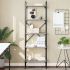 Bibliotecă cu 5 niveluri, negru, 56x31,5x174 cm, lemn prelucrat GartenMobel Dekor
