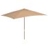Umbrelă de soare, exterior, stâlp lemn, albastru, 200x300 cm GartenMobel Dekor