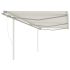 Copertină retractabilă automat cu stâlpi, crem, 3,5x2,5 m GartenMobel Dekor