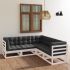 Set mobilier grădină cu perne, 5 piese, lemn masiv pin GartenMobel Dekor