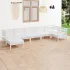 Set mobilier de grădină, 7 piese, alb, lemn masiv de pin GartenMobel Dekor