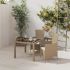 Set mobilier de exterior cu perne, 5 piese, negru, poliratan GartenMobel Dekor