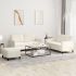 Set de canapele, 3 piese, albastru, catifea GartenMobel Dekor