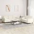 Set de canapele cu perne, 2 piese, crem, catifea GartenMobel Dekor