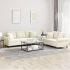 Set de canapele cu perne, 2 piese, crem, catifea GartenMobel Dekor