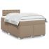 Pat box spring cu saltea, cappuccino, 90x190 cm piele ecologică GartenMobel Dekor