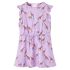 Rochie de copii, mâneci cu volane șnur talie, lila 116 GartenMobel Dekor
