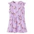 Rochie de copii, mâneci cu volane șnur talie, lila 116 GartenMobel Dekor