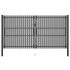 Poartă de gard grădină, antracit, 1 x 2,25 m, oțel GartenMobel Dekor