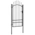 Poartă de grădină, negru, 1 x 2,2 m, oțel GartenMobel Dekor