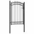 Poartă de gard cu țepușe, negru, 100x175 cm, oțel GartenMobel Dekor