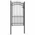 Poartă de gard cu țepușe, negru, 100x125 cm, oțel GartenMobel Dekor