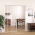 Ușă glisantă, alb, 90x205 cm, sticlă ESG și aluminiu GartenMobel Dekor