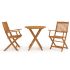 Set mobilier bistro pliabil, 3 piese, lemn masiv de acacia GartenMobel Dekor