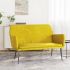 Bancă, galben, 108x79x79 cm, catifea GartenMobel Dekor