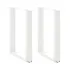 Picioare de masă de bar în formă de U, 2 buc., alb, 40 x (100-101) cm, oțel GartenMobel Dekor