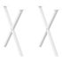 Picioare de masă în formă de X, 2 buc., alb, 70x(72-73) cm, oțel GartenMobel Dekor