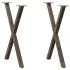 Picioare pentru masă în formă de X 2 buc Oțel natural Oțel GartenMobel Dekor