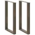 Picioare de masă de bar în formă de U, 2 buc., oțel natural, 40x(90-91) cm GartenMobel Dekor