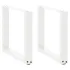 Picioare de masă de bar în formă de U, 2 buc., alb, 40 x (100-101) cm, oțel GartenMobel Dekor