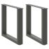 Picioare pentru măsuță de cafea în formă de U, 2 buc., antracit, 30x(30-31) cm, oțel GartenMobel Dekor