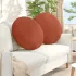 Perne de Șezut 2 pcs albastru Ø 60 cm Țesătură din corduroy GartenMobel Dekor