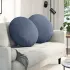 Perne de Șezut 2 pcs Gri deschis Ø 80 cm Țesătură din corduroy GartenMobel Dekor