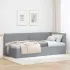 Cadru de pat colțar cu headboard albastru 80 x 200 cm țesătură GartenMobel Dekor